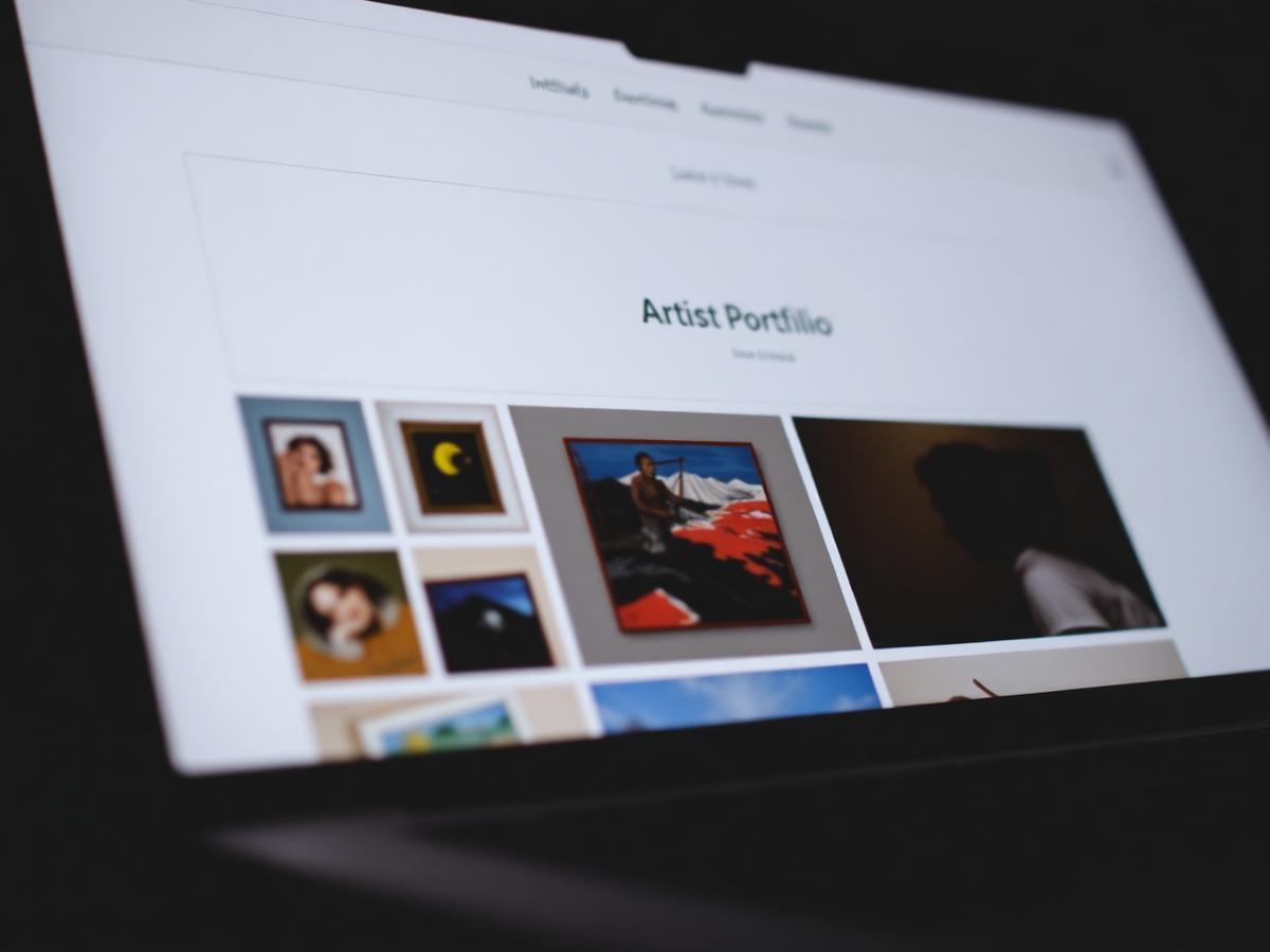 Dettaglio pagina portfolio con griglia curata